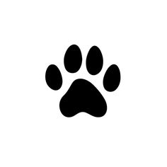 an animal's paw print on a white background