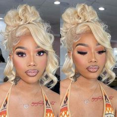 Pre Plucked 613 Blonde 360 Lace Frontal Wig with Baby Hair Hd Transparent Lace Lace Wig Ponytail Black Women, 360 Lace Frontal Wig Styles, Wig Styles For Prom, Blonde Wig Updo, Prom Hairstyles Blonde Hair, 360 Lace Frontal Wig Hairstyles, Updo Wig Hairstyles, Wig Updo Hairstyles, Blonde Wig Styles