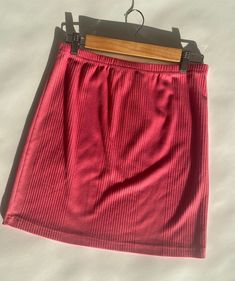 "Vintage 90s / Y2K Express Pink Ribbed Knit Tube Skirt Label: Express Tricot  Vintage Size L / 3. Estimated modern day M/L. Skirt is stretchy. Please see measurements for the most accurate size. All measurements are taken flat and in inches.  Length 18\" Waist 14\" Hip 17.5\" Cotton/Polyester blend.  Excellent condition." Pastel Plaid, Tube Skirt, Button Front Cardigan, Womens Skirts, Red Silk, Fur Trim, Plaid Scarf, Ribbed Knit, Vintage 90s