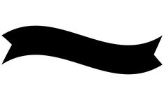 a black and white image of a ribbon