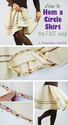 how to hem a circle skirt the fast way