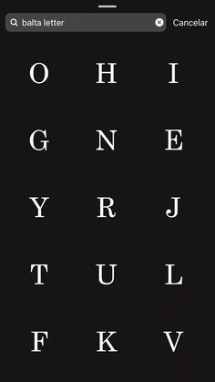 an old english alphabet is shown on the phone screen, and it appears to be black