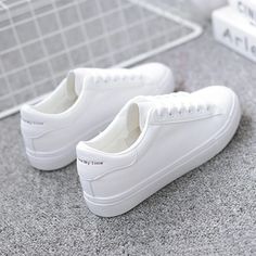 Olivia Mark - Winter White Sneakers - Stylish and Comfortable Casual Sports Shoes White Shoes For Women, White Flat Shoes, Supportive Sandals, Winter Activewear, Black Platform Sandals, White Shoes Sneakers, White Shoes Women, Casual Sport Shoes, White Flats