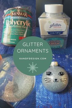 Have you wanted to learn how to make the glitter ornaments you see everywhere? Well I will show you how. I made a cat and unicorn with mine. F Design, Paw Print Ornament, Holiday Prep, Unicorn Face, Glitter Ornaments, I Will Show You, Paper Quilling, Diamond Crystal, Clean Water