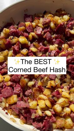 The absolute perfect way to use up leftover corned beef is to whip up a Corned Beef Hash! It is a satisfying and delicious breakfast! Homemade Corn Beef Hash, Homemade Corned Beef Hash, Cornbeef Hash And Eggs, Cornbeef Hash, What Is Corned Beef, Cooking Corned Beef, Dinner Planning