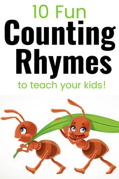 the cover of 10 fun counting rhymes to teach your kids