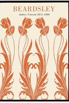 an orange and white book cover with three flowers on the front, one in red