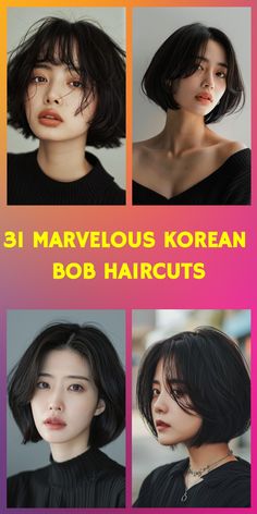 Choose from 31 innovative Korean bob haircuts that offer a range of styles from sleek and sophisticated to casual and carefree. Korean Short Bob Haircut, Anime Bob Haircut, Short Bob Asian Hair, Japanese Short Haircut, Oval Face Haircuts Short, Asian Bob, Korean Bob, Bobs For Round Faces, Shoulder Length Bob Haircut