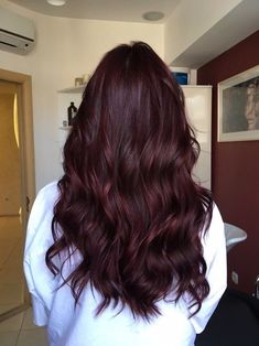 Cool Toned Dark Red Hair, Dark Red Tinted Hair, Red Wine Hair Color Dark, Dark Hair With Red Tint, Red Tinted Hair, Red Tinted Brown Hair, Dark Cherry Hair, Pelo Color Vino, Black Cherry Hair