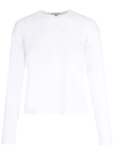 T SHIRT SCATOLATA GIROCOLLO MANICA LUNGA BIANCA White Long Sleeve, Buy Now, Online Shop, Top Brands, Great Deals, Womens Tops, Crew Neck, Luxury Fashion, Collage