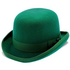 My Lucky Hat by Walrus Hats is a delightfully festive hat with a distinctly Irish flair! This daring derby hat is made from wool and comes in an exquisite shade of shamrock green with a matching grosgrain hatband. The brim is curled, as is traditional for the derby hat style, and is approximately 2" wide. The lofty 5" crown is rounded at the edges to create a unique leprechaun hat aesthetic! The interior has a super-soft satin lining and a leather sweatband for maximum comfort. Those with the Ir Luxury Green Fedora For Kentucky Derby, Fun Green Hat One Size, Cheap Green One-size Hats, Novelty Green Adjustable Hat, Novelty Green Hats With Curved Brim, Leprechaun Costume, Fashionable Canes, Hat Aesthetic, Hat Size Chart