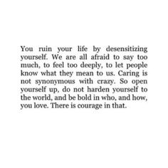 the words are written in black and white on a piece of paper that says, you run your life by destigating yourself