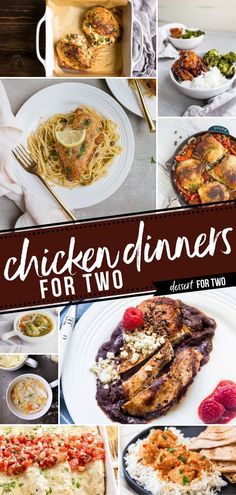 Chicken Dinners for Two, simple dinner recipes, meals for two One Person Chicken Meals, Chicken Dinner For One Person, East 2 Person Meals, Fancy Homemade Dinner For Two, Chicken Recipe For One Person, 2 Person Dinner Recipes, Quick Meals For Two, Chicken Dinner For Two, Chicken Recipes For Two