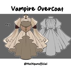 an image of the vampire overcoat pattern for children's clothing, including dresses and bonnets