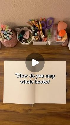 an open book with the words how do you map whole books? written on it