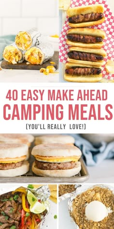 the ultimate guide to camping meals that you'll really love and how to make them