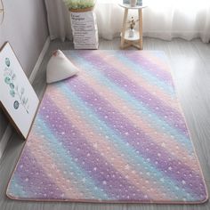 PRICES MAY VARY. Luminous Rug: Rugs absorb light and glow in the dark. There are many 3D patterns on the surface of the rug, such as rainbow stars, owls, dinosaurs, cacti, etc. The glow of the rug is soft and will not affect sleep, it is very suitable for the bedroom and bedside, bedroom will be very beautiful and elegant. Great as a bedroom gift. Excellent Material: The main material of the rug is polyester, and the light-emitting part is a special environmental protection material, which is co Living Room Unique, Rainbow Stars, Room Unique, Cactus Decor, Animal Room, Rainbow Star, Prayer Room, Star Rug, Contemporary Rugs