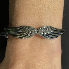 Angel Wings Bracelet Diameter 9 Inches. Never Worn, Excellent Condition. ~ Professional Seller ~ Same Day Shipping ~ Make An Offer Fashion Any Day Occasion Religion Religious Spiritual Angel Wings Bracelet, Angel Wing Bracelet, Angel Wings, Womens Jewelry Bracelets, Angel, Women Jewelry, Bracelet, Silver, Women Shopping