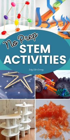 If you are searching for an easy and affordable homeschool activity for your kids at home, these no prep stem activities will surely keep them engaged and having fun while learning about science, technology, engineering and math without breaking the bank! Stem Activities For Kids, Math Activities For Kids, Stem For Kids, Kindergarten Science, Preschool Science