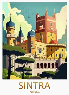 an image of sintra portugal travel poster