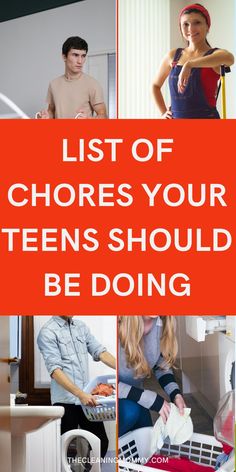 the words list of chores your teens should be doing