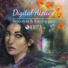 digital ateliern resources and training pack for kritaa, featuring an image of a woman with flowers in the background