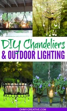 diy chandeliers and outdoor lighting