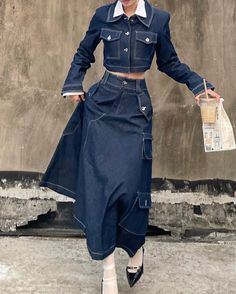 Stile Hijab, Looks Style, Mode Inspiration, Lookbook Outfits, Style Outfits, Denim Outfit, Looks Vintage