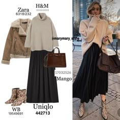 French Style Clothing, Maxi Rock, Capsule Wardrobe Women, Outfits Petite, Travel Outfits, Hijabi Fashion, Mode Vintage, Fall Winter Outfits, Modest Outfits