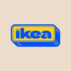 the ikea logo is blue and yellow