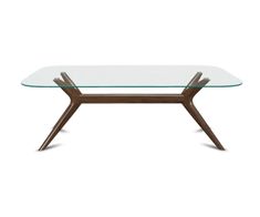 Ardal Rectangular Coffee Table Walnut Stain - Scandinavian Designs Scandinavian Coffee Table, Metal Accent Table, Accent Chair Bedroom, Sense Of Life, Wood Tones, Living Room Collections, Rectangular Coffee Table, Leaf Table, Contemporary Glass