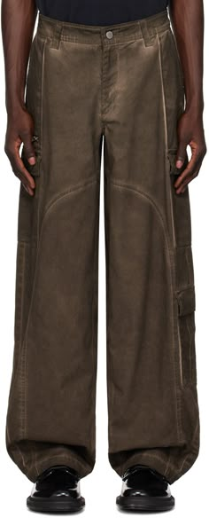 Find HAN KJOBENHAVN Brown Washed Technical Denim Cargo Pants on Editorialist. Non-stretch denim cargo pants. Fading throughout. · Belt loops · Four-pocket styling · Zip-fly · Zip and cargo pockets at outseams Supplier color: Dirty tint Han Kjobenhavn, Camp Fashion, Clothes Pieces, Mens Cargo Pants, Fashion Model Sketch, Pant Design, Pants Outfit Men, Model Sketch, Denim Cargo Pants