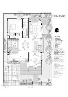 the ground plan for this modern home