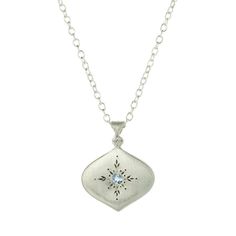 Adel Chefridi North Star Aquamarine Necklace | Quadrum Gallery Aquamarine Necklace Pendant, The North Star, Aquamarine Necklace, Star Pendant Necklace, Sterling Silver Necklace Pendants, North Star, Star Pendant