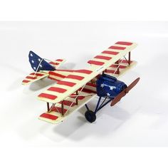 a toy airplane with an american flag painted on it