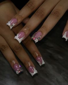 Poppin Nails, Really Cute Nails, Short Acrylic, Short Acrylic Nails Designs, Short Acrylic Nails, 8th Grade, Nails Designs, Acrylic Nail Designs, Short Nails