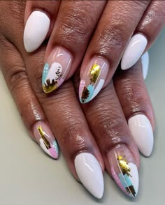 Classy Almond Nails, Almond Acrylic Nails Designs, Boho Nails, Girl Nails, Matte Nails Design, Almond Acrylic Nails, Cute Gel Nails, Great Nails, Instagram Nails