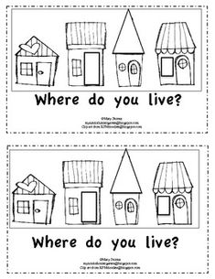 two pictures with words that say where do you live? and where do you live?