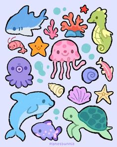 an image of sea animals in the ocean