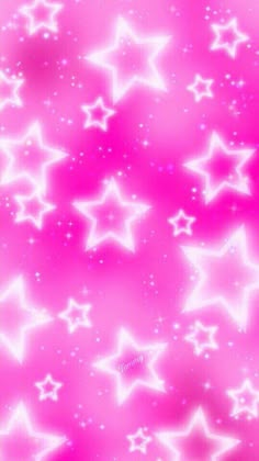 pink and white stars on a purple background