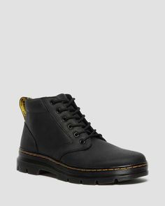 Bonny Leather Casual Boots | Dr. Martens Black Chukka Boots, Black Dr Martens, Yellow Heels, Trendy Boots, Black And Yellow, Boot Shop, Black Ankle Boots, Casual Boots, Wyoming