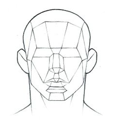 a man's face is shown in the shape of a human head, with one half