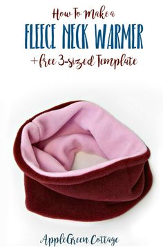 an advertisement for the fleece neck warmer that is designed to look like it has been folded