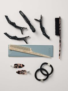 Your hair, your way. Get your style on point with the Get Ready with Me Application Kit featuring everything you need for great hair days and installing your hair extensions. From the Vegan Boar Bristle Teasing Brush to the Ivory Marble Rat Tail Comb, 2 No-Crease Tortoise Hair Clips, 2 Black Gravity Defying Hair Ties, and 4 Matte Black Alligator Clips, all neatly packed in a chic Vegan Soft Leather Travel Case. faq what-is-the-great-ready-with-me-grwm-application-kit can-i-return-or-exchange-the Microfiber Hair Towel, Teasing Brush, Rat Tail Comb, Tortoise Hair, Tail Comb, Luxy Hair, Black Alligator, Rat Tail, Spa Headband