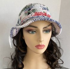 Beautiful, comfortable, and wonderfully patriotic hat to wear to the beach, parade or simply gardening! Handcrafted in an incredibly soft brushed cotton and fashioned with an adjustable tie, this cutie will be a comfy staple in your summer wardrobe.  Ready to ship in average adult sizing (up to 23" head circumference), but happy to create a smaller or larger-sized hat - just send me a convo here on Etsy.  To save on my customer's shipping costs, will be mailed via bubble mailer.  Created in my smoke-free home studio.  Beautiful pattern from the Pattern Paradise here on Etsy! Patriotic White Hat For Summer, Patriotic Beach Hat For Spring, Patriotic Beach Hats For Spring, Patriotic Hats For Beach In Spring, Red Patriotic Beach Hat, Patriotic Red Beach Hat, Patriotic Red Hat For Beach, Patriotic Beach Hat With Curved Brim, Country Style Bucket Hat, One Size Fits Most