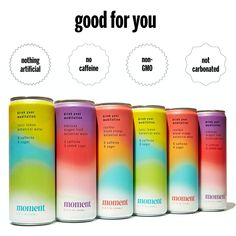 four different types of sodas with the words good for you written on each one