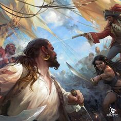 Splash Screen, Splash Art, Pirate Life, Treasure Island, Original Wallpaper, Epic Art, Fantasy Artwork