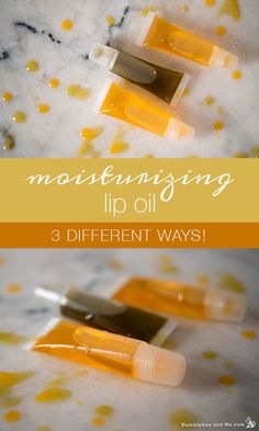 DIY Moisturizing Lip Oil: 3 Ways - Humblebee & Me Homemade Lip Oil Recipe, Honey Diy, Flavored Oils, Lip Gloss Tubes