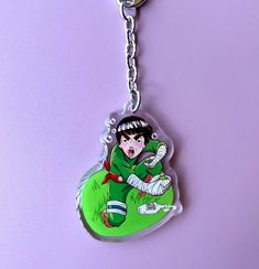 a keychain with a cartoon character on it