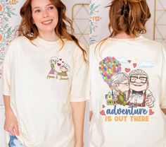 Personalized Pixar up Adventure is Out There Shirt up Movie - Etsy Carl And Ellie, Disneyland Shirt, Up Movie, Adventure Is Out There, Disneyland Shirts, Matching Couple Shirts, Matching Couple, Movie Shirts, Trending Tshirts